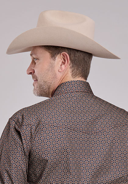 Roper Men's Long Sleeve Snap Vintage Foulard Multi Western Shirt