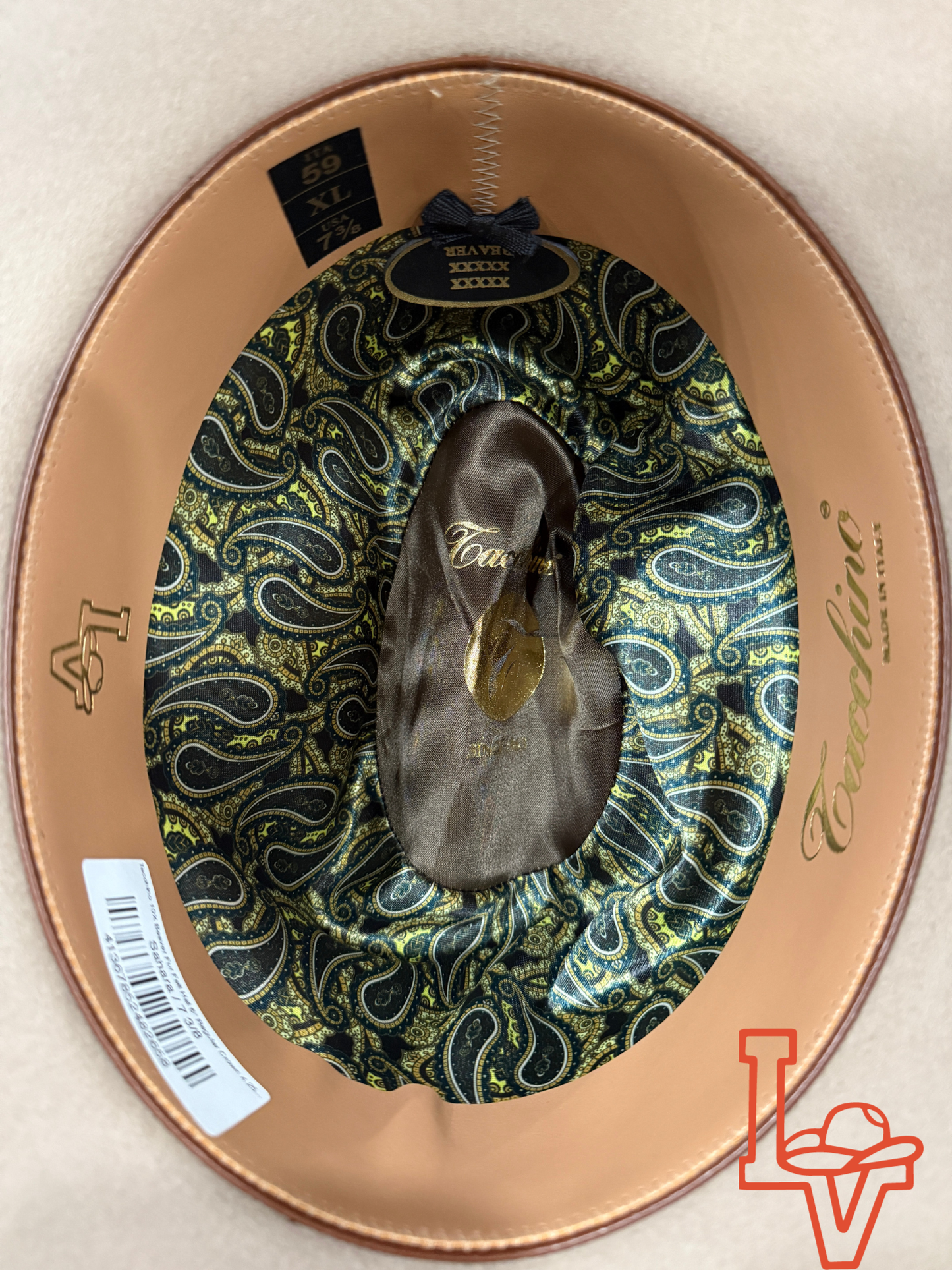 Tacchino 10X Beaver Fur Felt Hat 6" Regular Crown 4.25" Brim Sahara