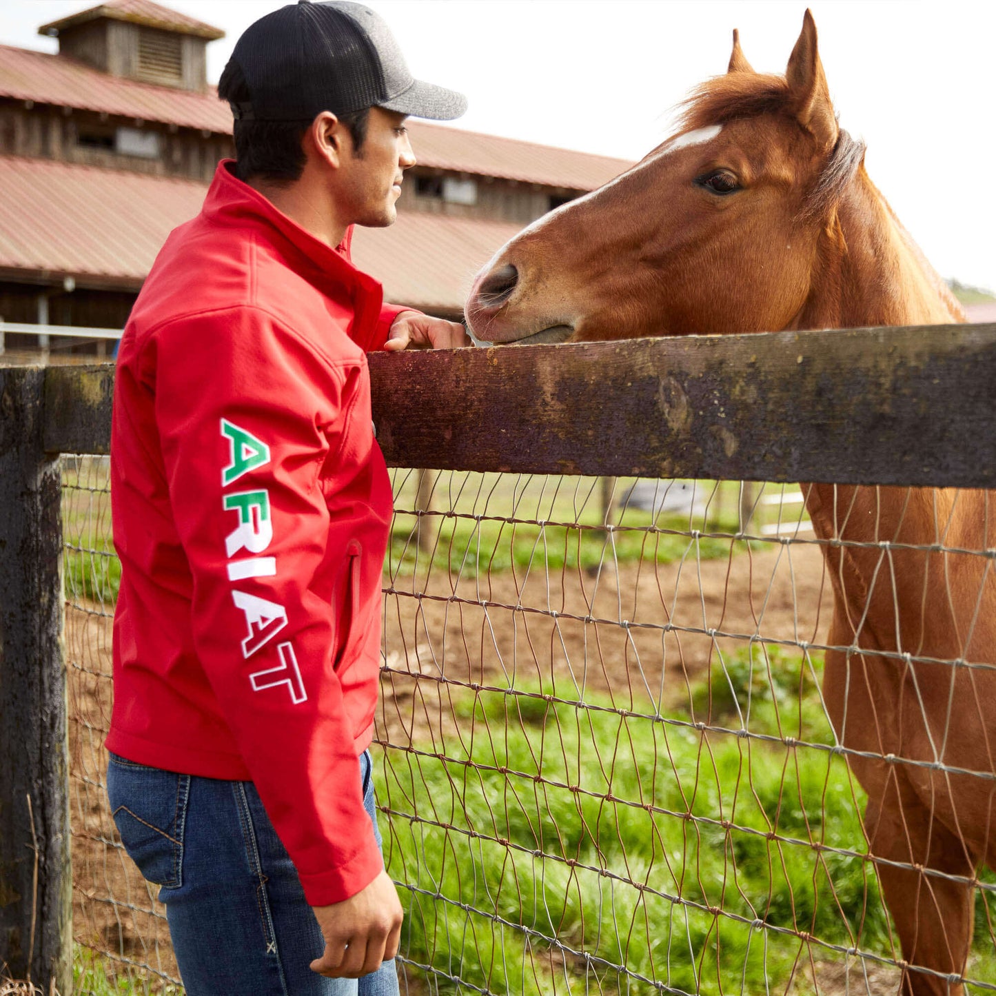 Ariat Men's New Team Softshell MEXICO Jacket Red