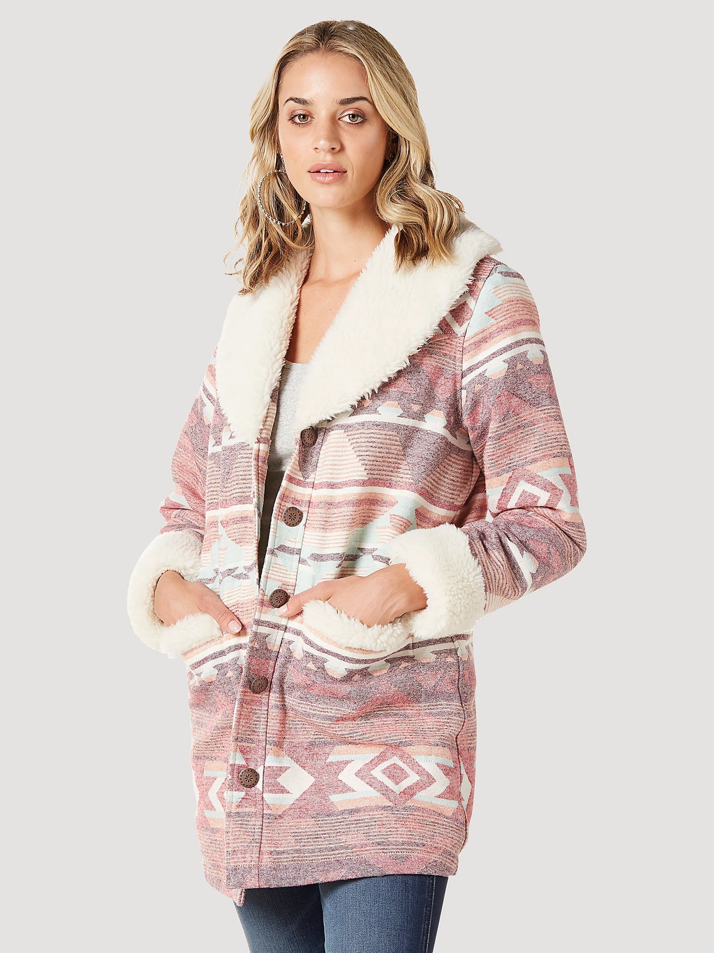 Women's Wrangler® Retro® Coat Jacket in Rosa Pink