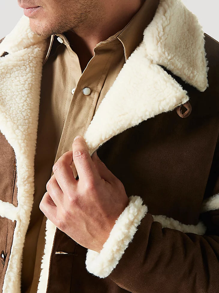 Men Wrangler® Cowboy Jacket - Sherpa Lined Helzer