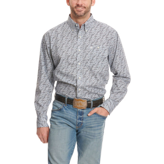 Men's Wrangler® Classic Long Sleeve Shirt - Relaxed Fit Blue
