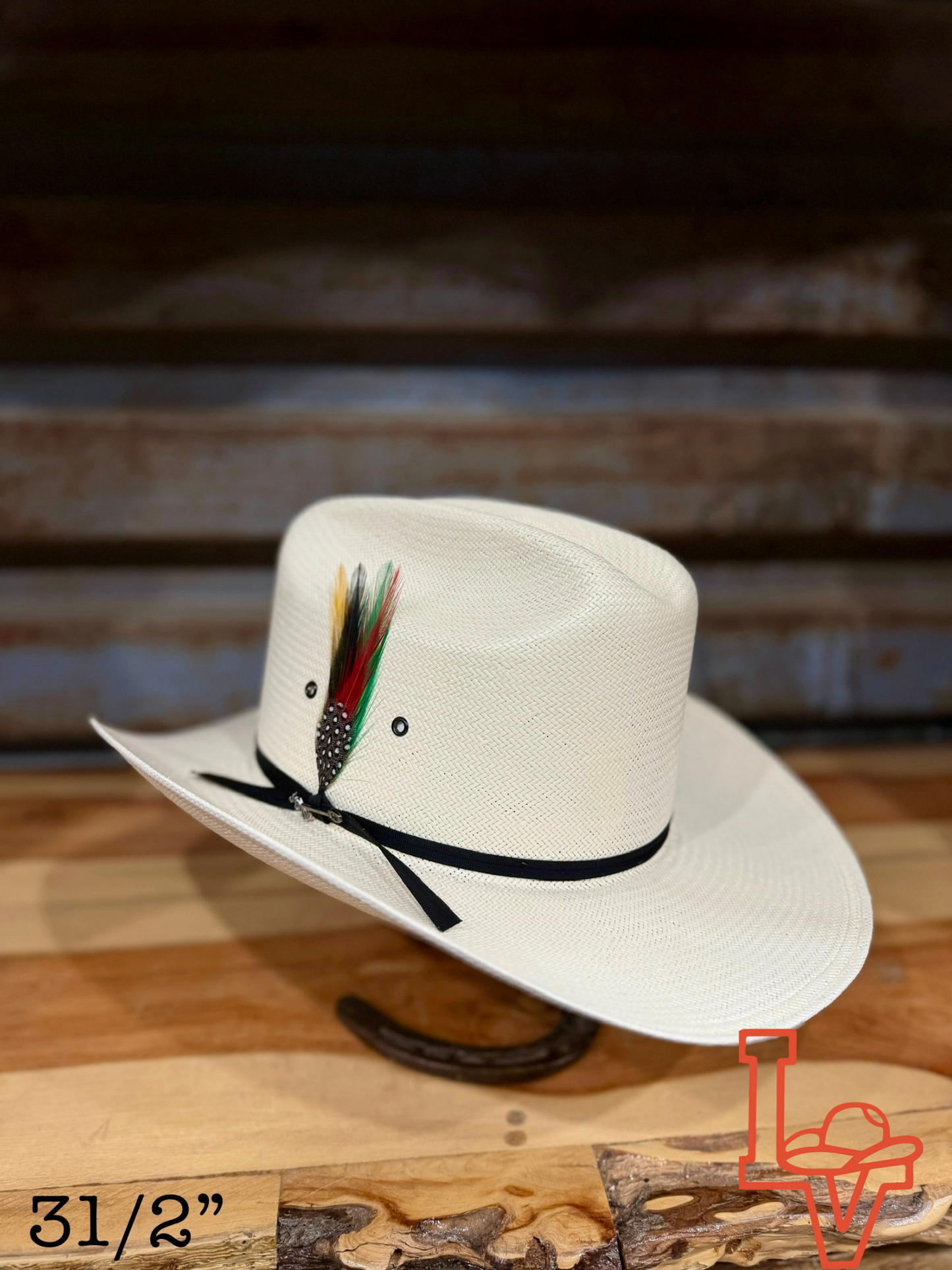 Stetson 10x Spartan 81 BK Eye W Straw Cowboy Hat Regular Crown Natural