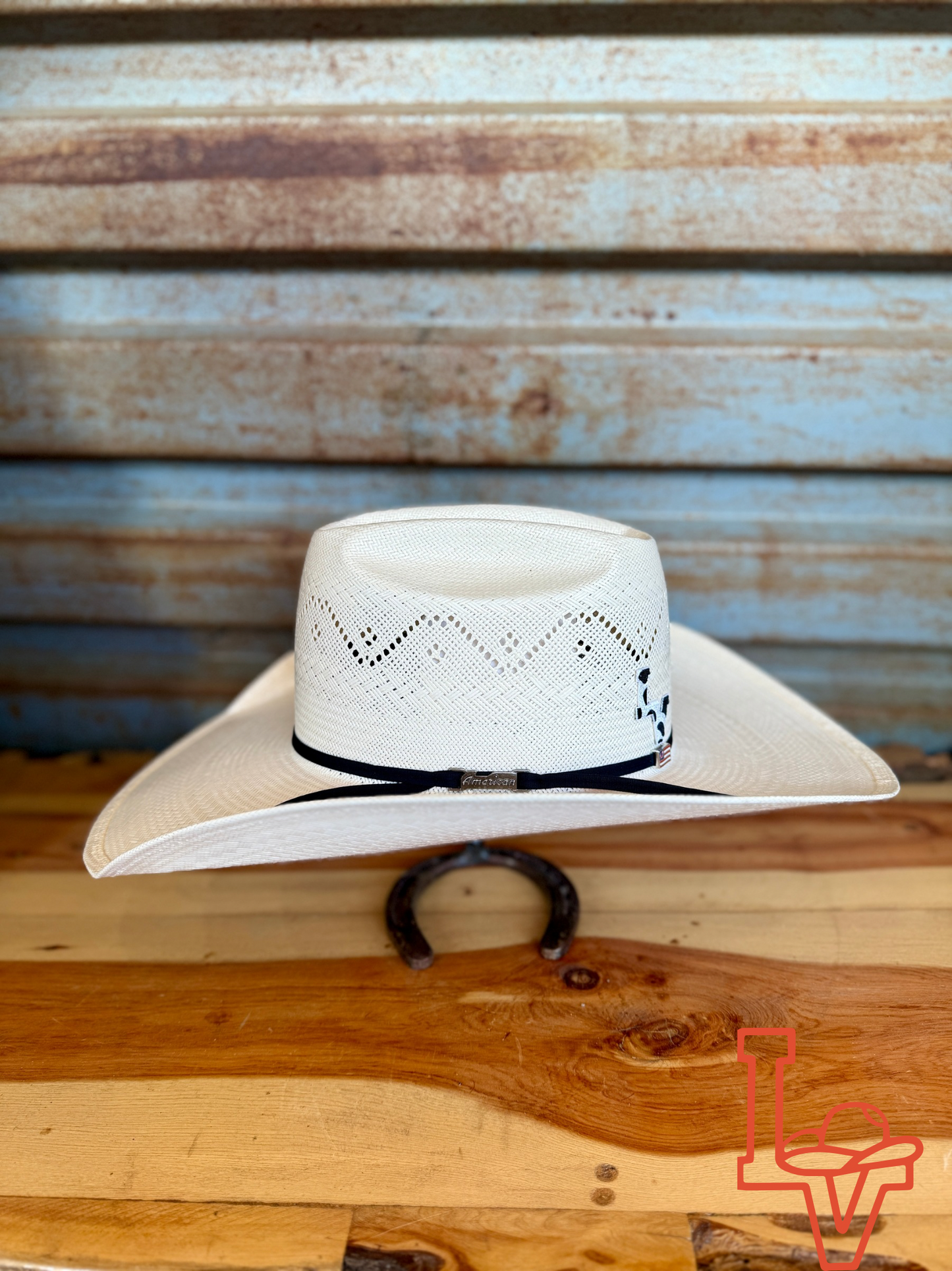 American Hat Company Straw Hat Regular Crown Mountain White