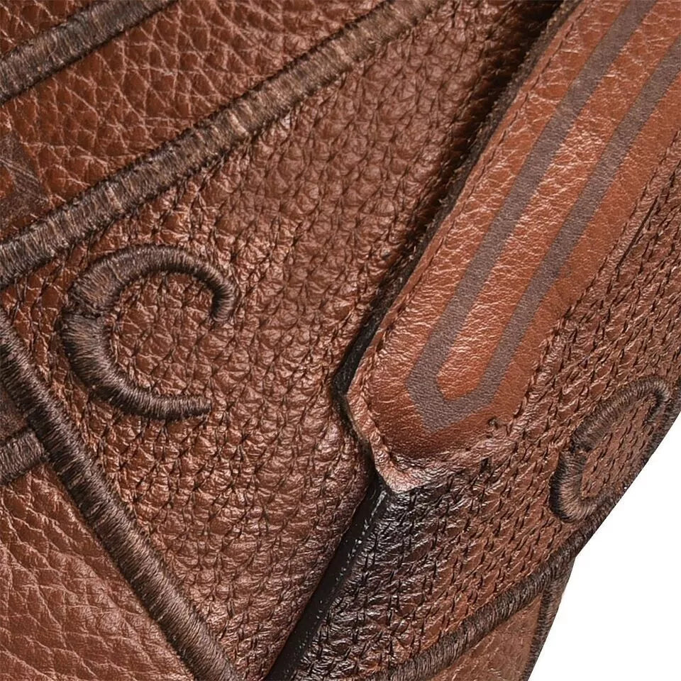 Cuadra Men's Honey Laser Embroidery Narrow Square Toe Urban Casual Look Boot