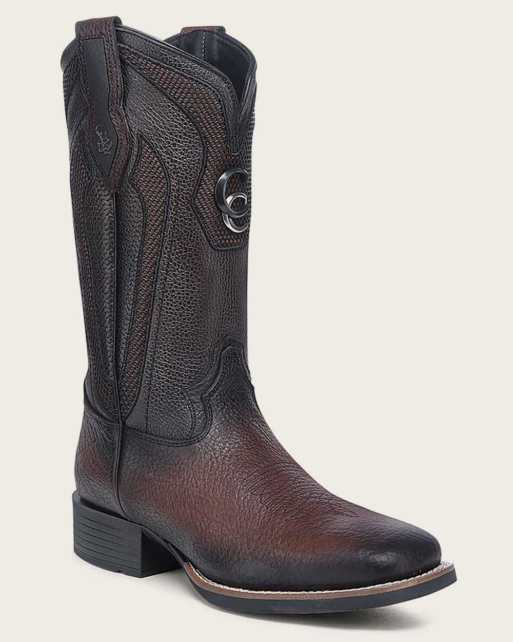 Cuadra Men's Western Rodeo Dark Brown Bison Boot – Los Vaqueros Western Wear