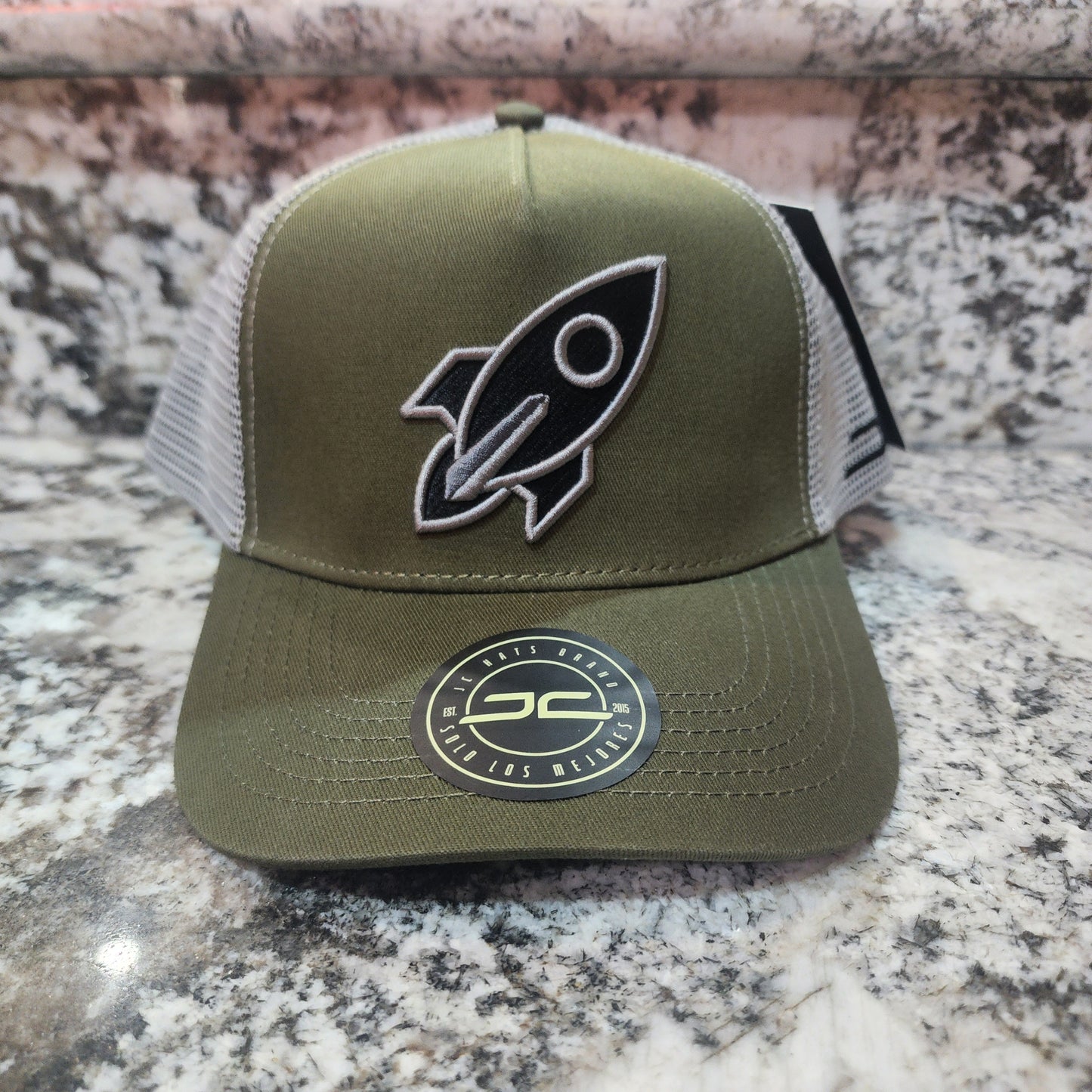 JC Hats Cohete Curved Mesh Snapback Dark Green