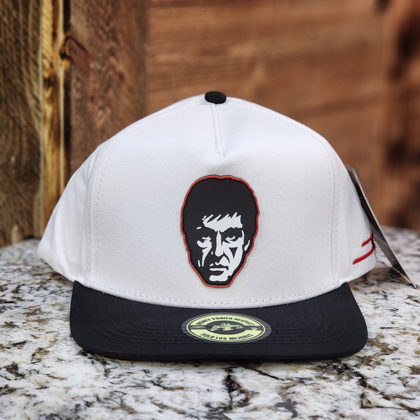 JC Hats Tony Face Snapback White