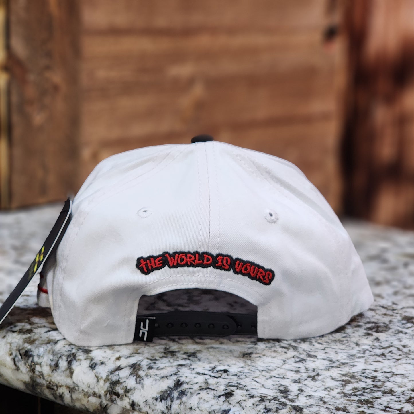 JC Hats Tony Face Snapback White