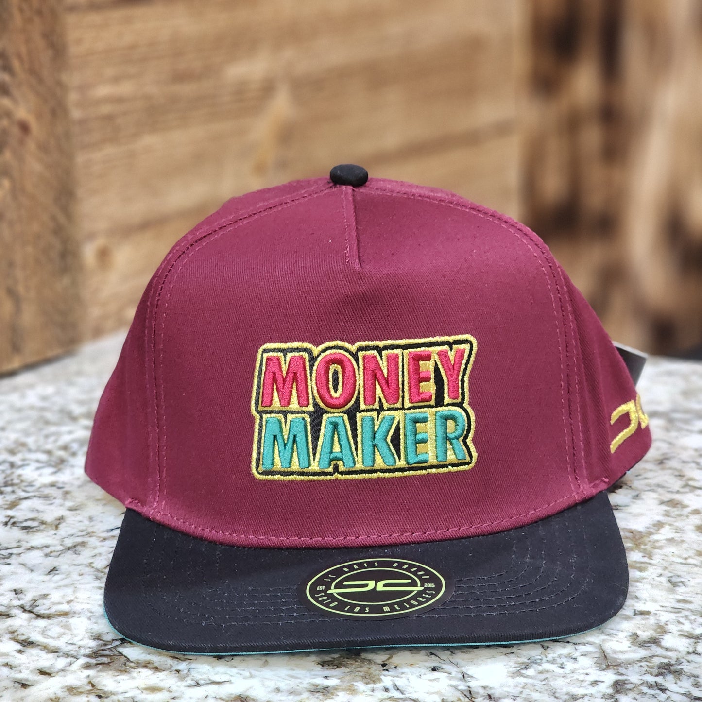 JC Hats Money Maker Snapback Burgundy