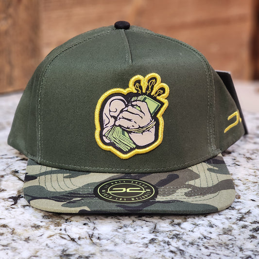 JC Hats Hi Money Snapback Green Army