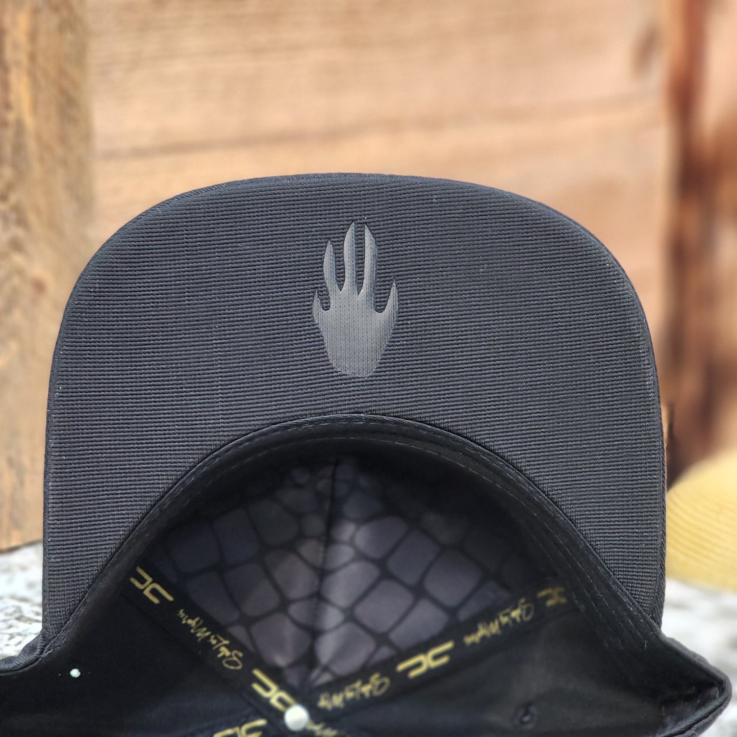 JC Hats Crocodile Snapback Black/Gold