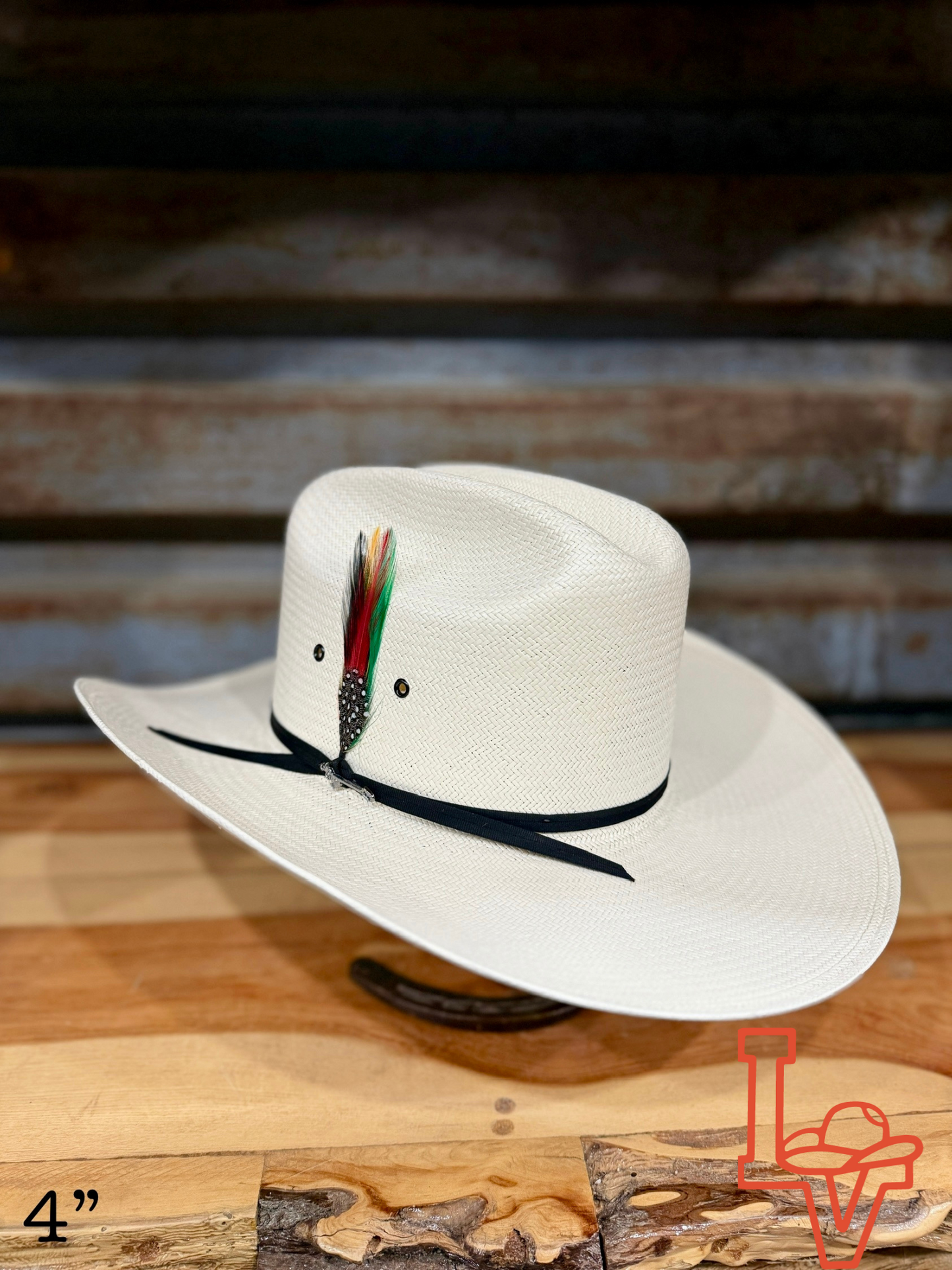 Stetson 10x Spartan 81 BK Eye W Straw Cowboy Hat Regular Crown Natural