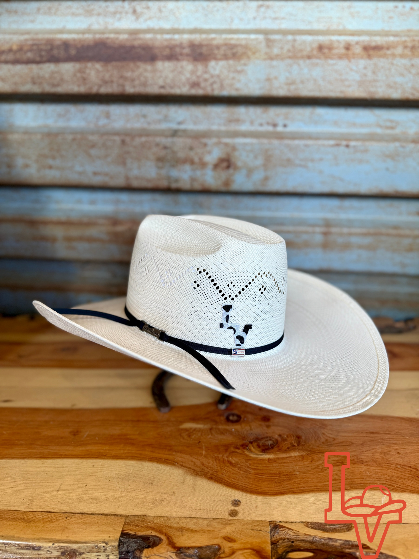 American Hat Company Straw Hat Regular Crown Mountain White