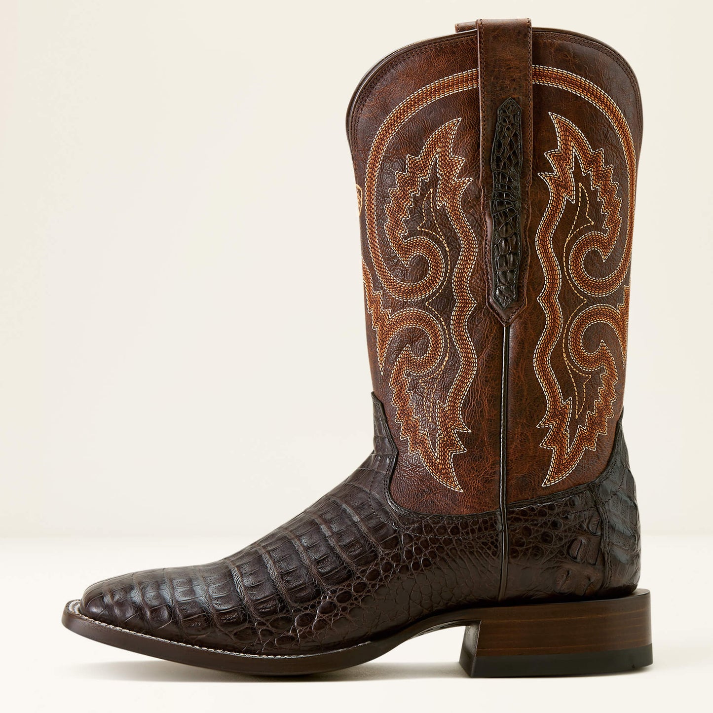 CHOCOLATE CAIMAN BELLY|CHESTNUT BROWN