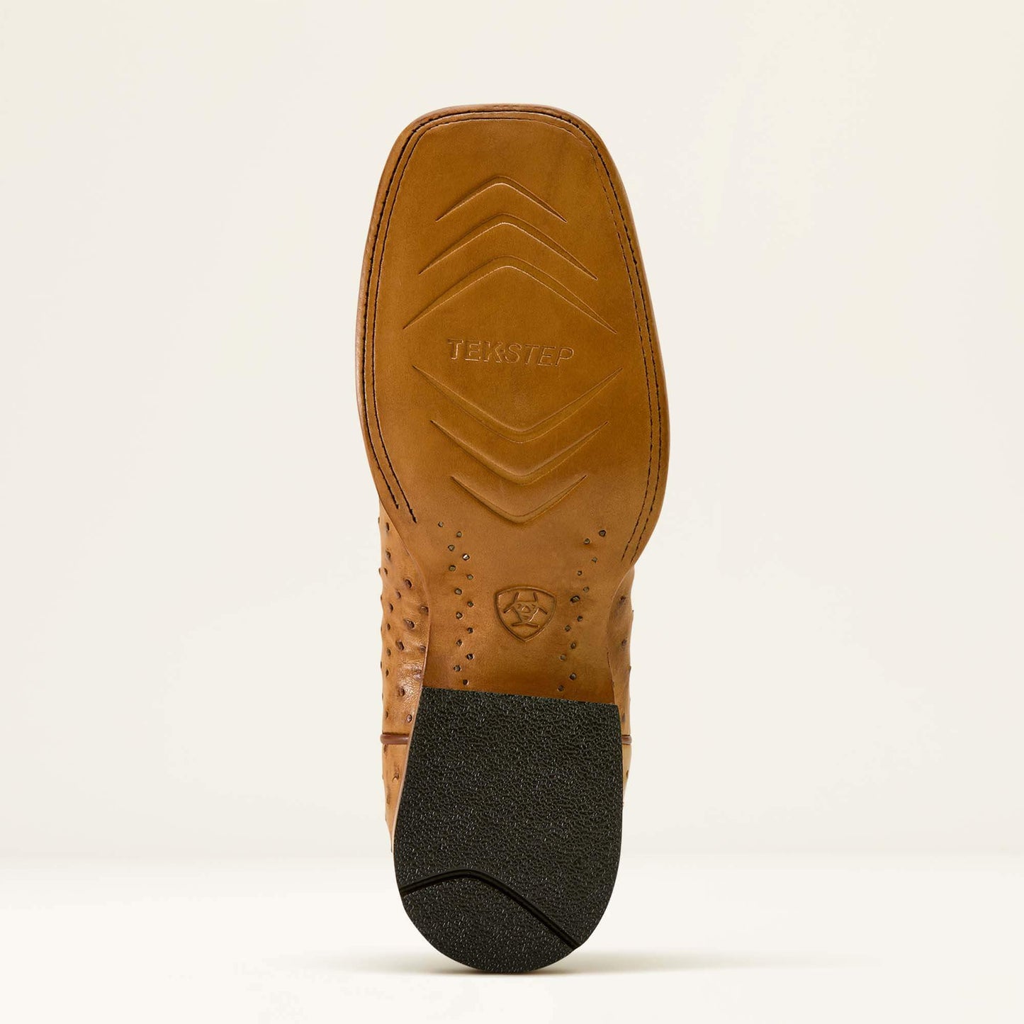 TAN FULL QUILL OSTRICH|HICKORY SMOKE