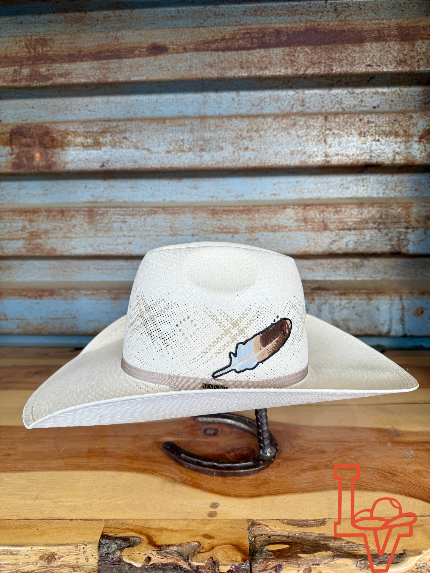 Resistol 20x Martel Cowboy Hat Straw Hat Regular Crown Natural/Tan