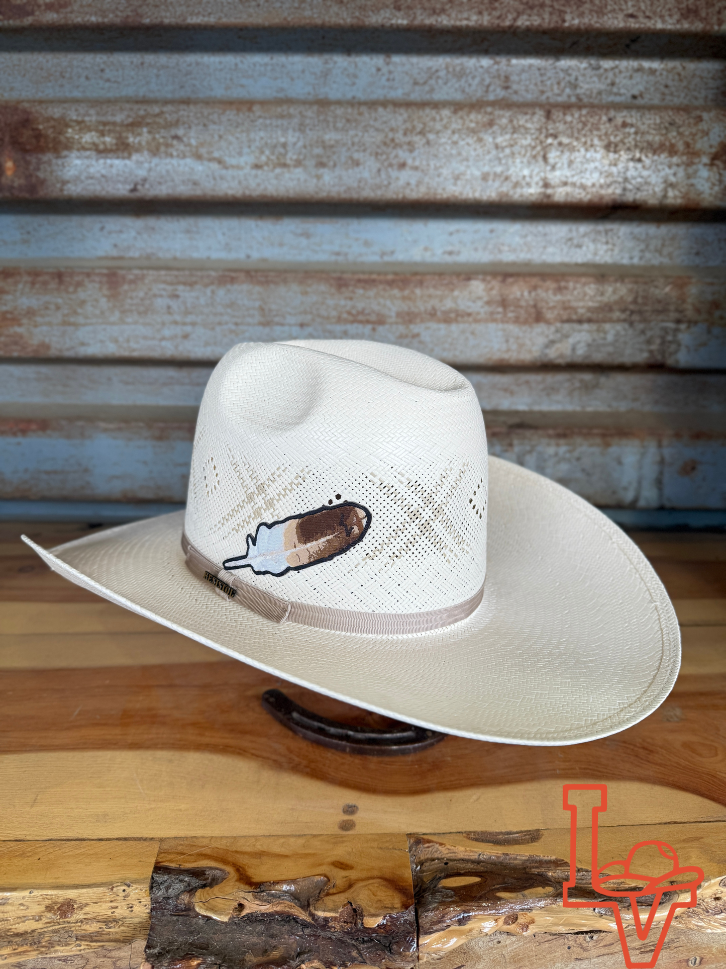 Resistol 20x Martel Cowboy Hat Straw Hat Regular Crown Natural/Tan