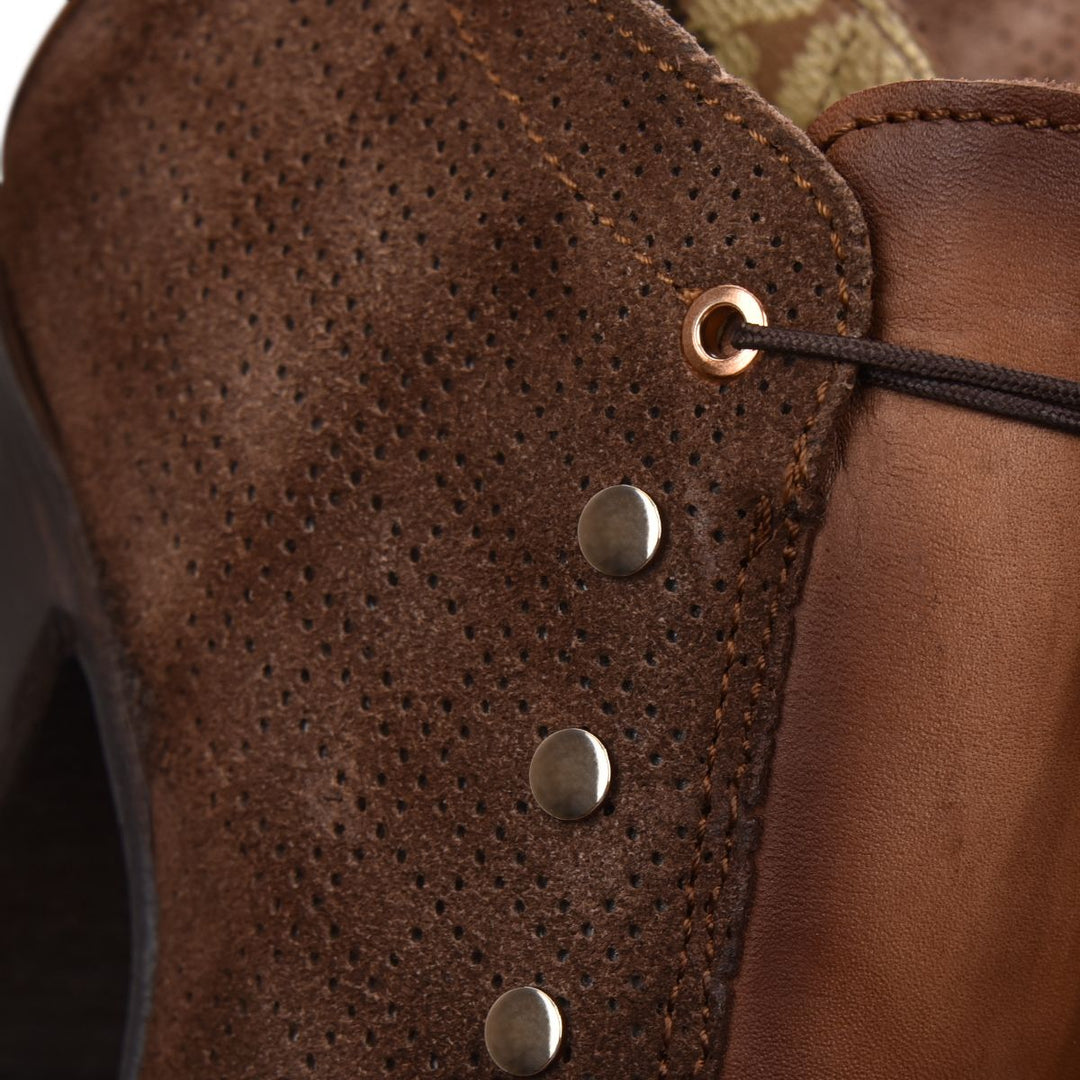 Cuadra Ladies Maple Lace Up Round Toe Ankle Boot