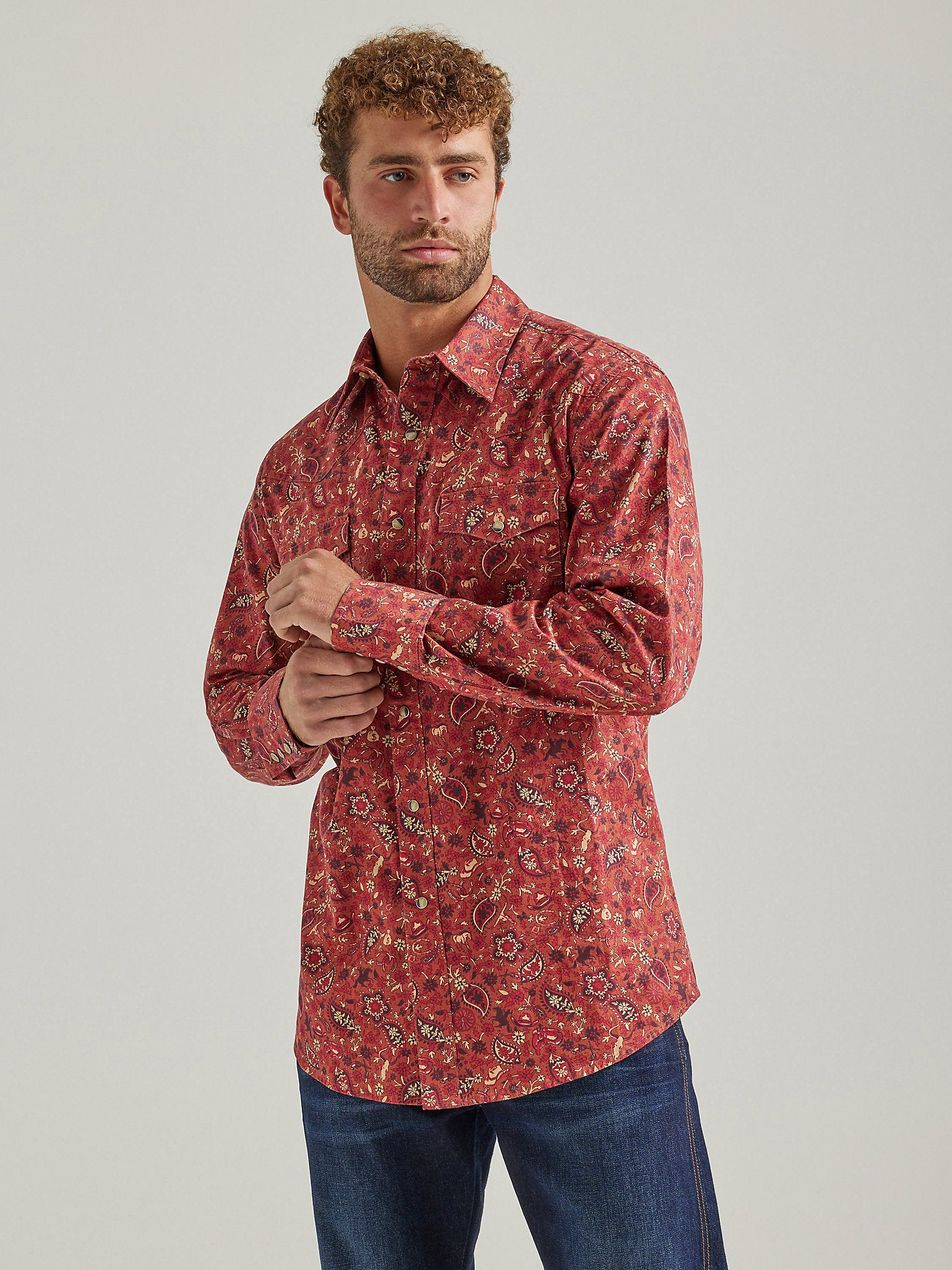 men's terracotta dress shirt Short Sleeve Linen Shirt