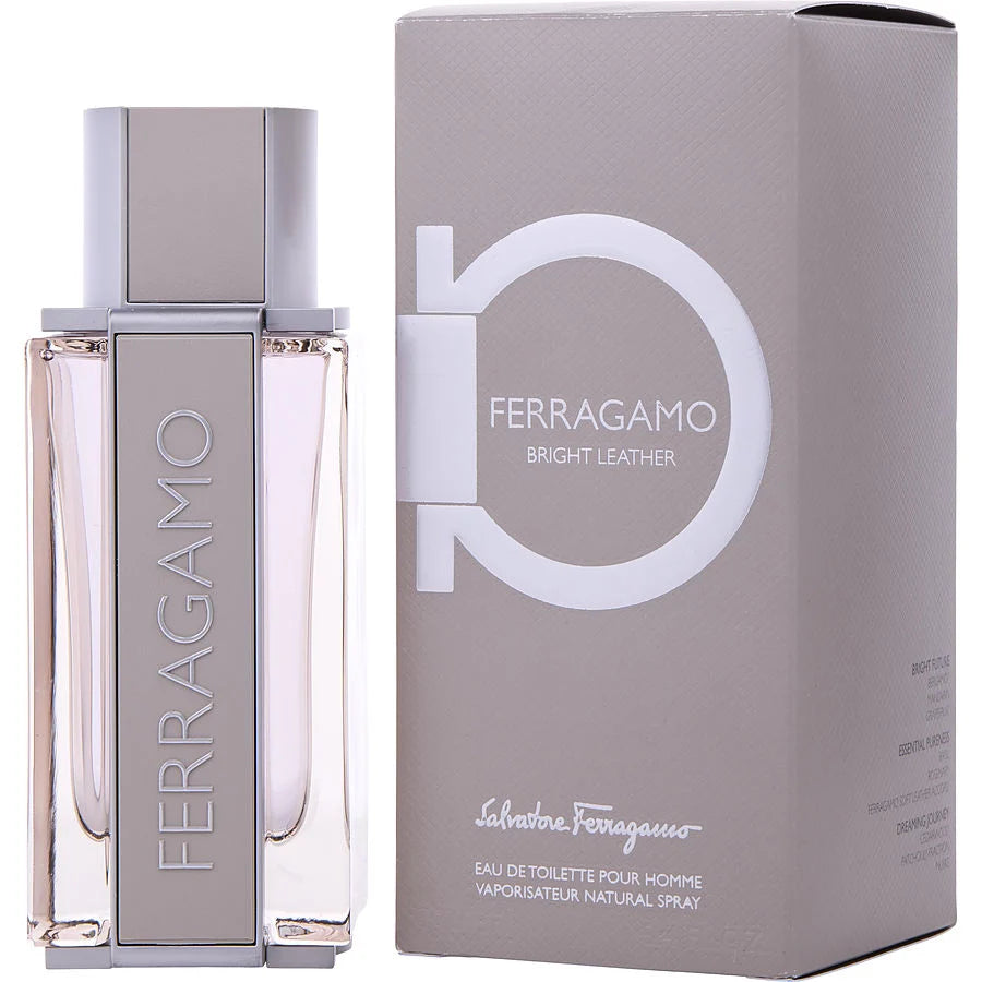 Ferragamo Bright Leather By Salvatore Ferragamo Man Eau de Toilette Natural Spray 3.4 OZ