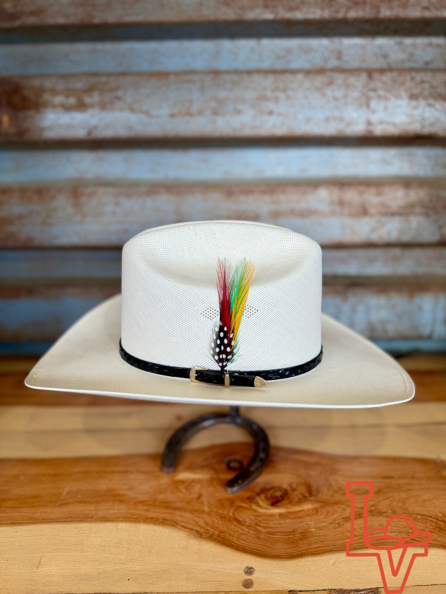 Los Vaqueros Fine Straw Hat Regular Crown 1,000X Al Millon White Estilo Sinaloa