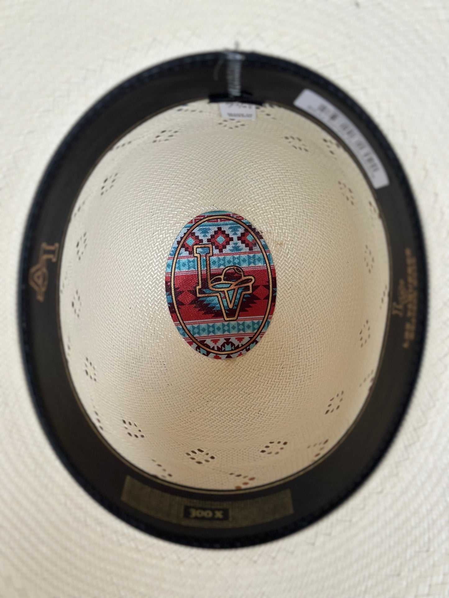Los Vaqueros Straw Hat Regular Crown Boomerang White