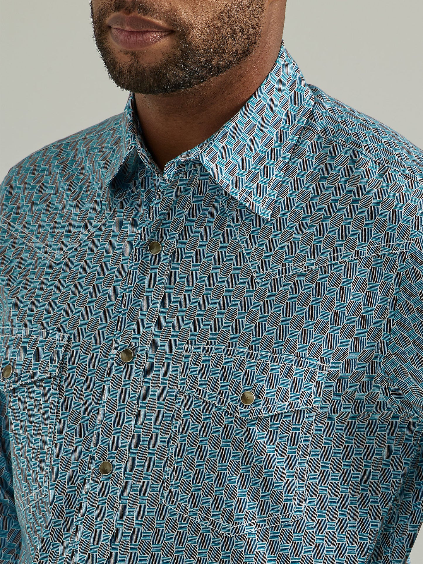 Teal Crosshatch