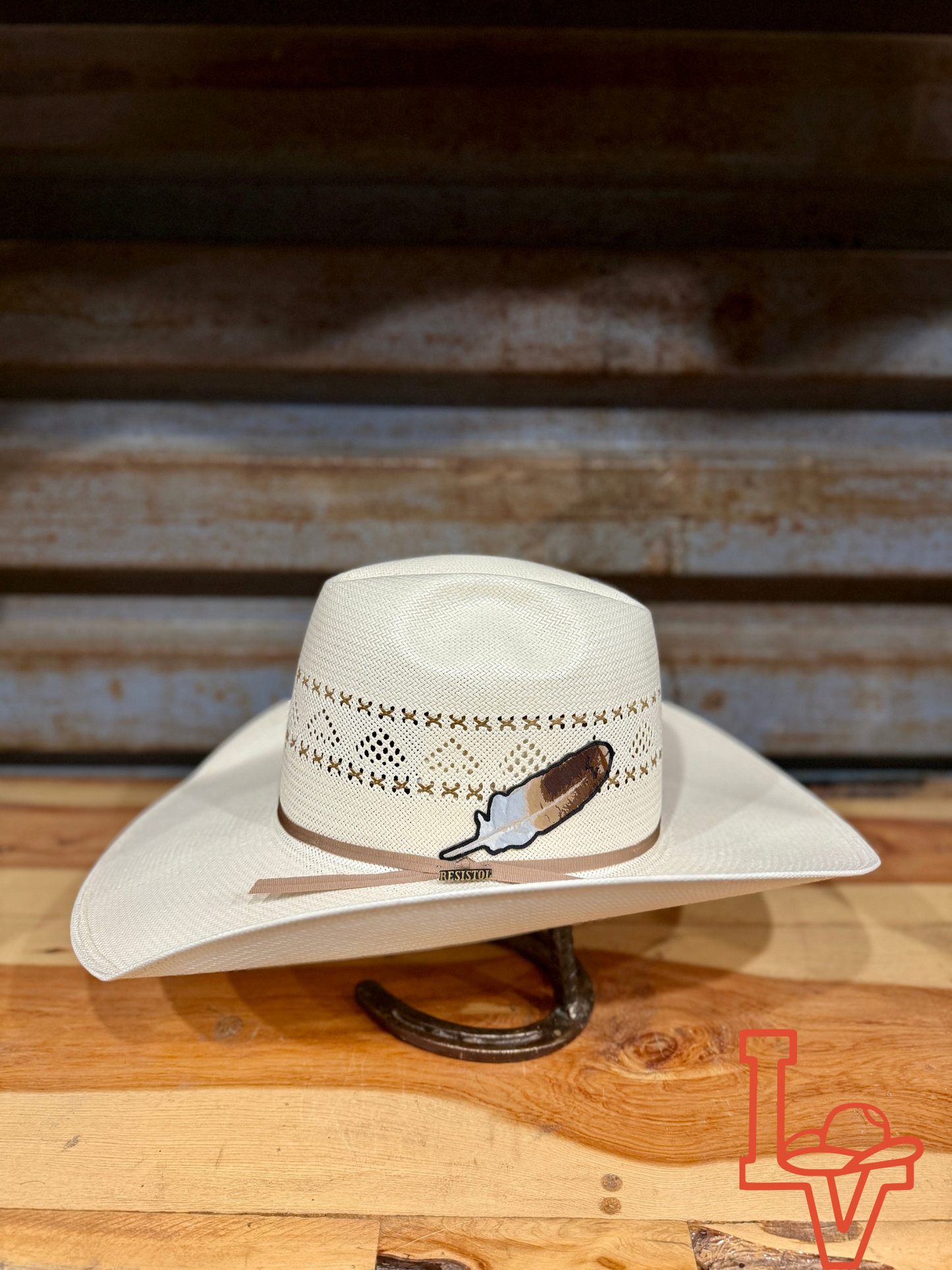 Resistol 20X Black Ridge Cowboy Hat Straw Hat Natural