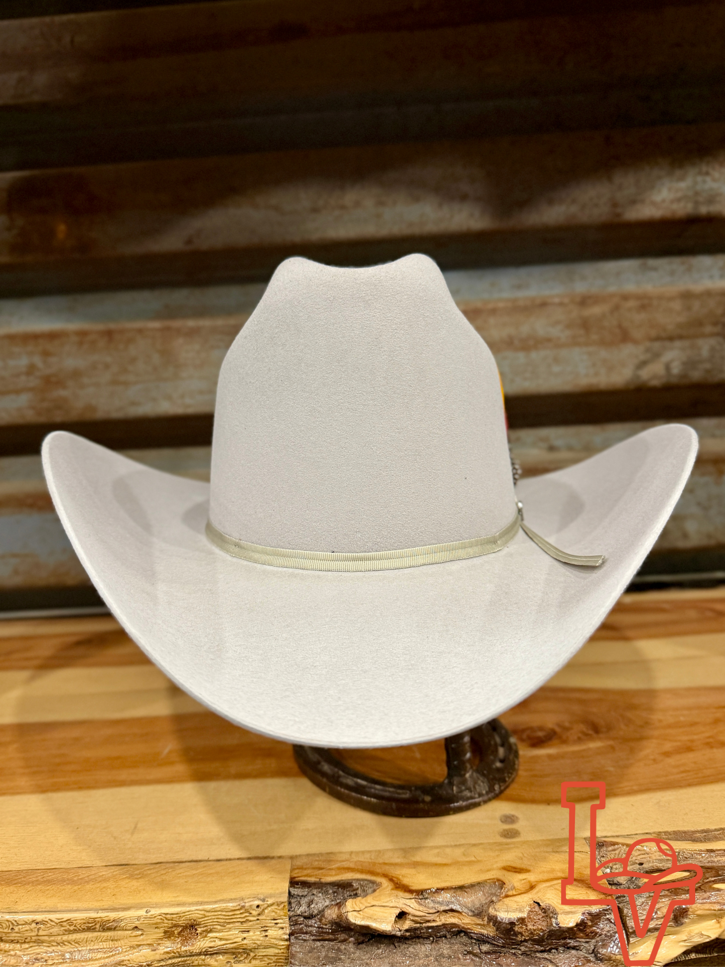 Stetson 6x Rancher Cowboy Felt Hat Regular Crown Silver Grey