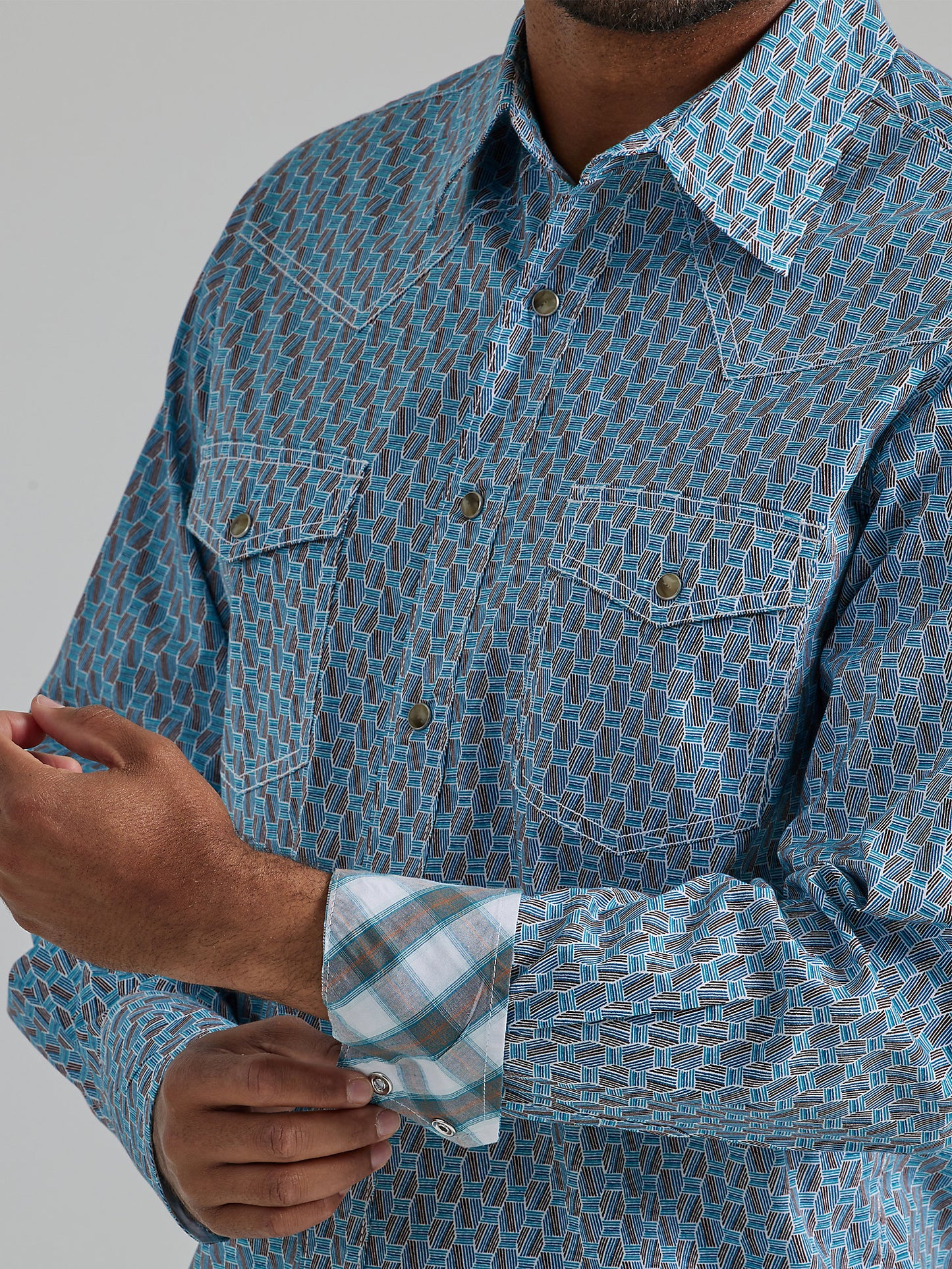 Teal Crosshatch