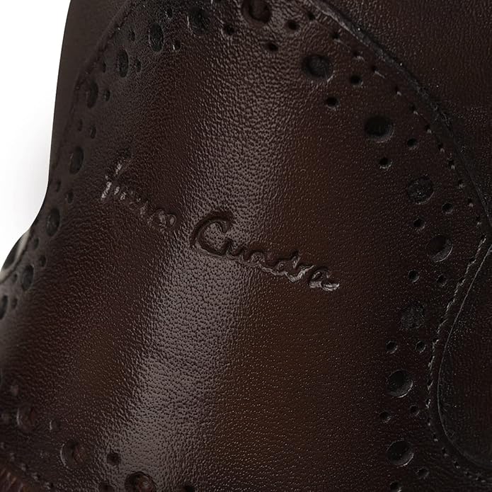 Cuadra Men's Ostrich and Calf Dress Boot in Black
