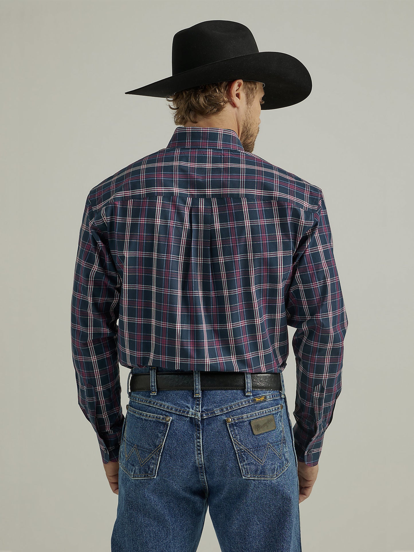 Navy Fuschia Plaid