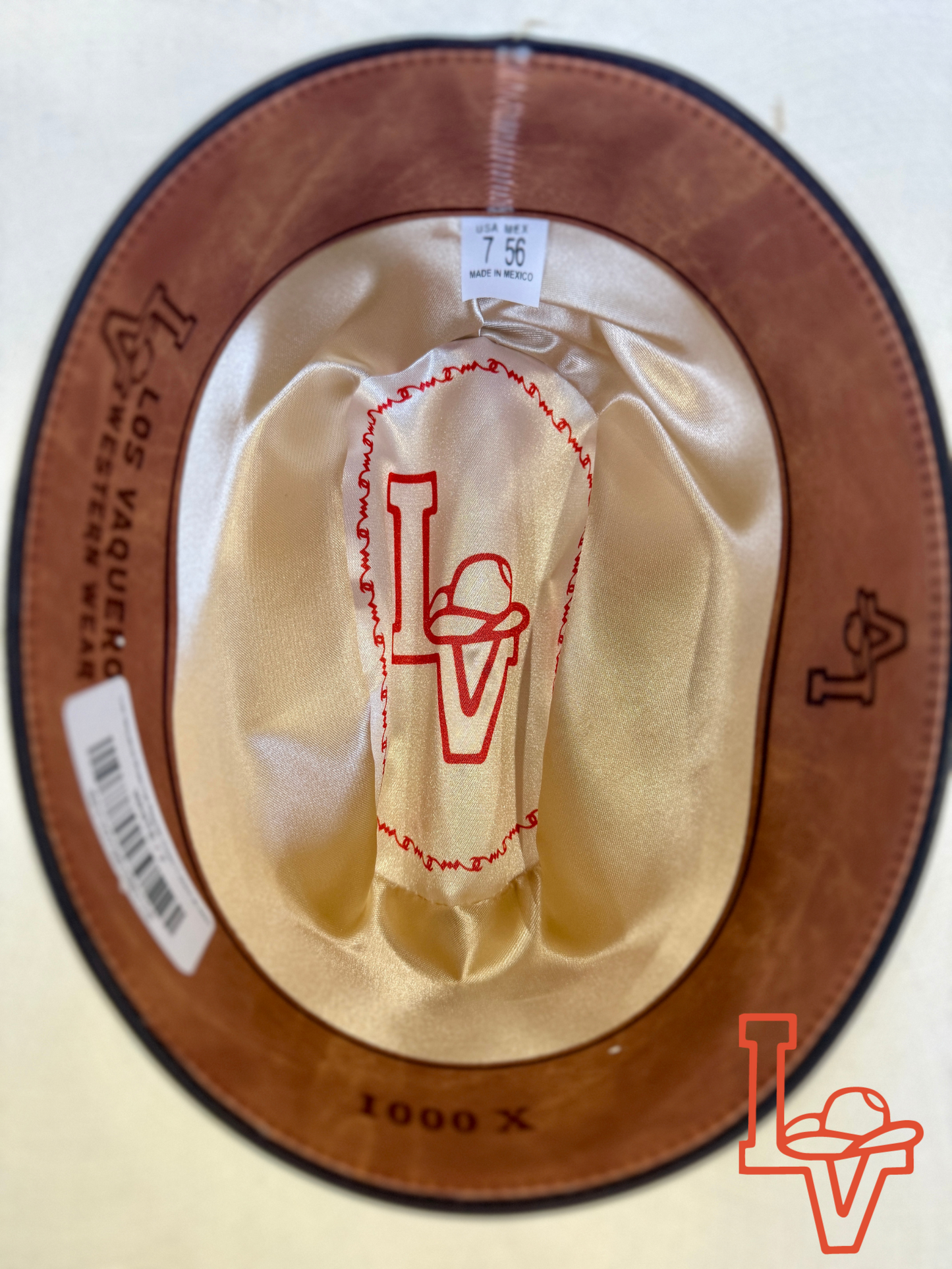 Los Vaqueros Fine Straw Hat Regular Crown 1,000X Al Millon White Estilo Sinaloa