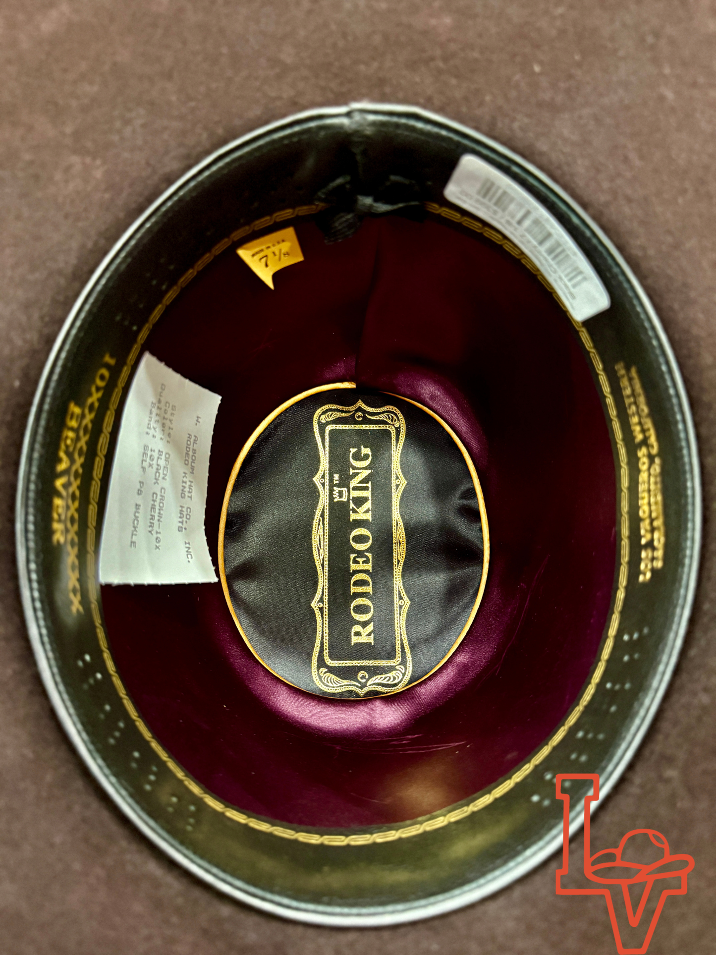 Rodeo King 10X Beaver Felt Hat Regular Crown Black Cherry