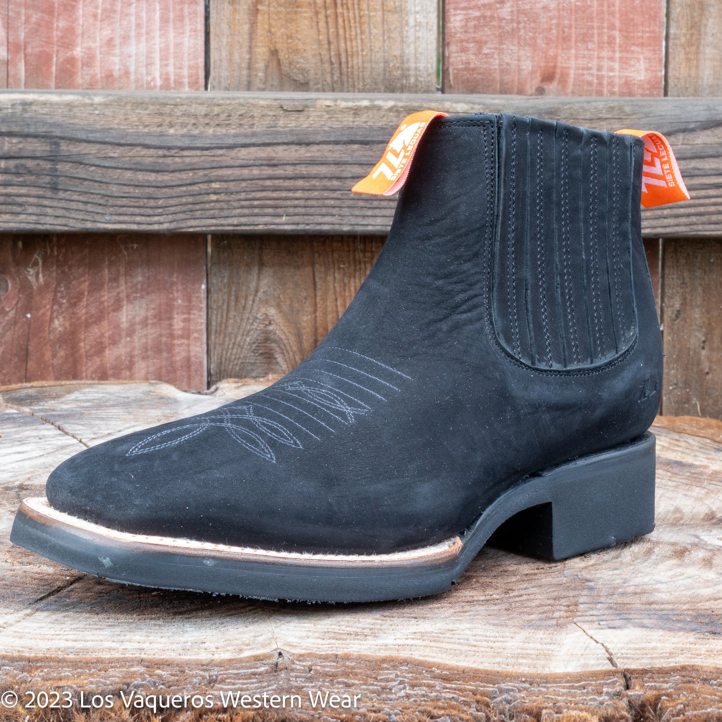 Siete Leguas Men's Nobuck Rodeo Boot Black