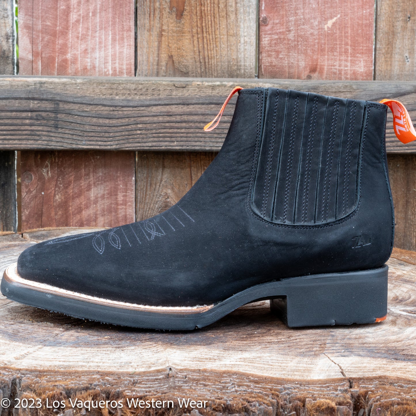 Siete Leguas Men's Nobuck Rodeo Boot Black