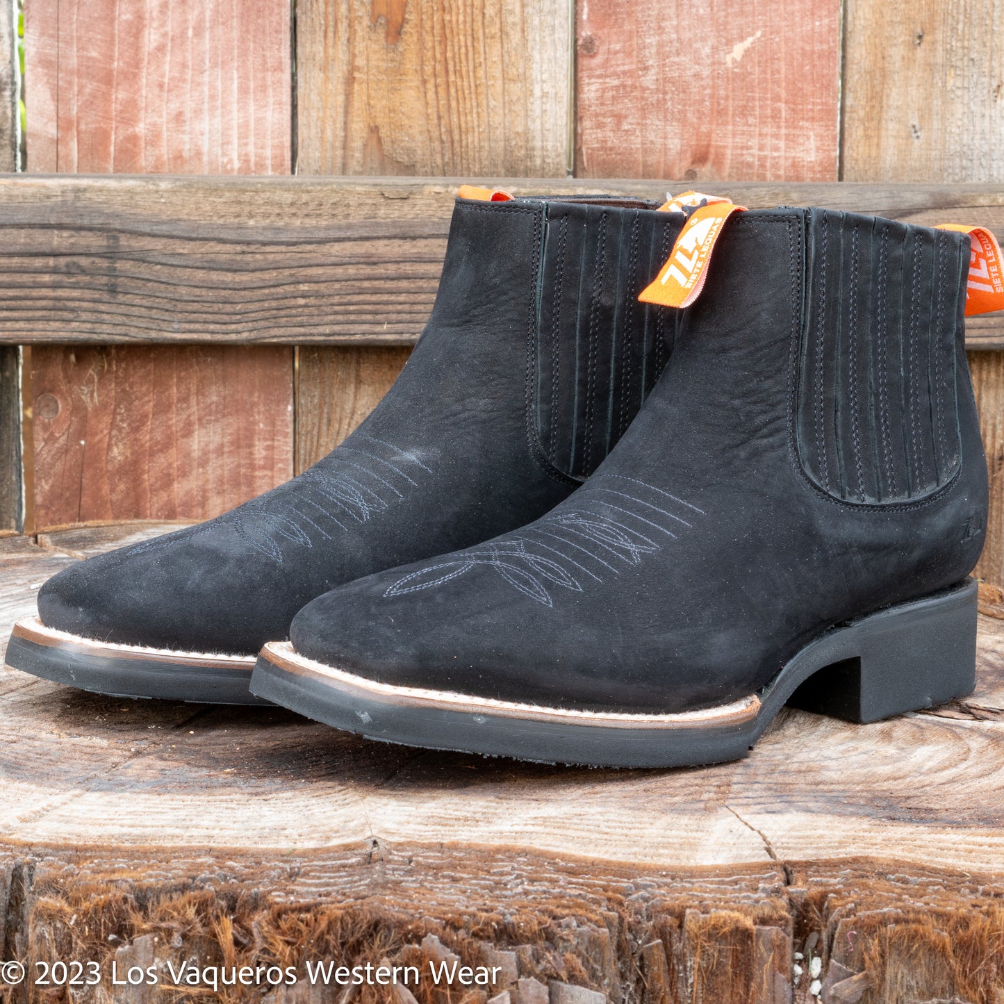 Siete Leguas Men's Nobuck Rodeo Boot Black