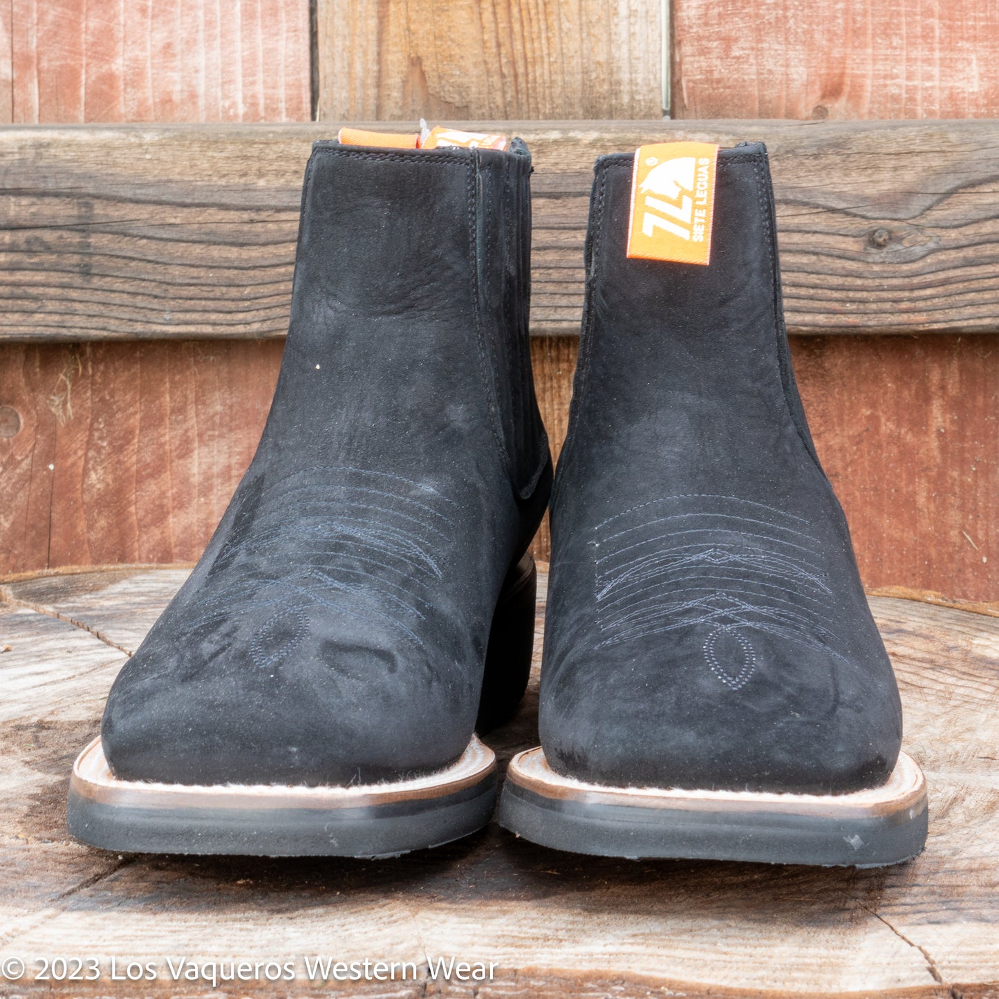 Siete Leguas Men's Nobuck Rodeo Boot Black