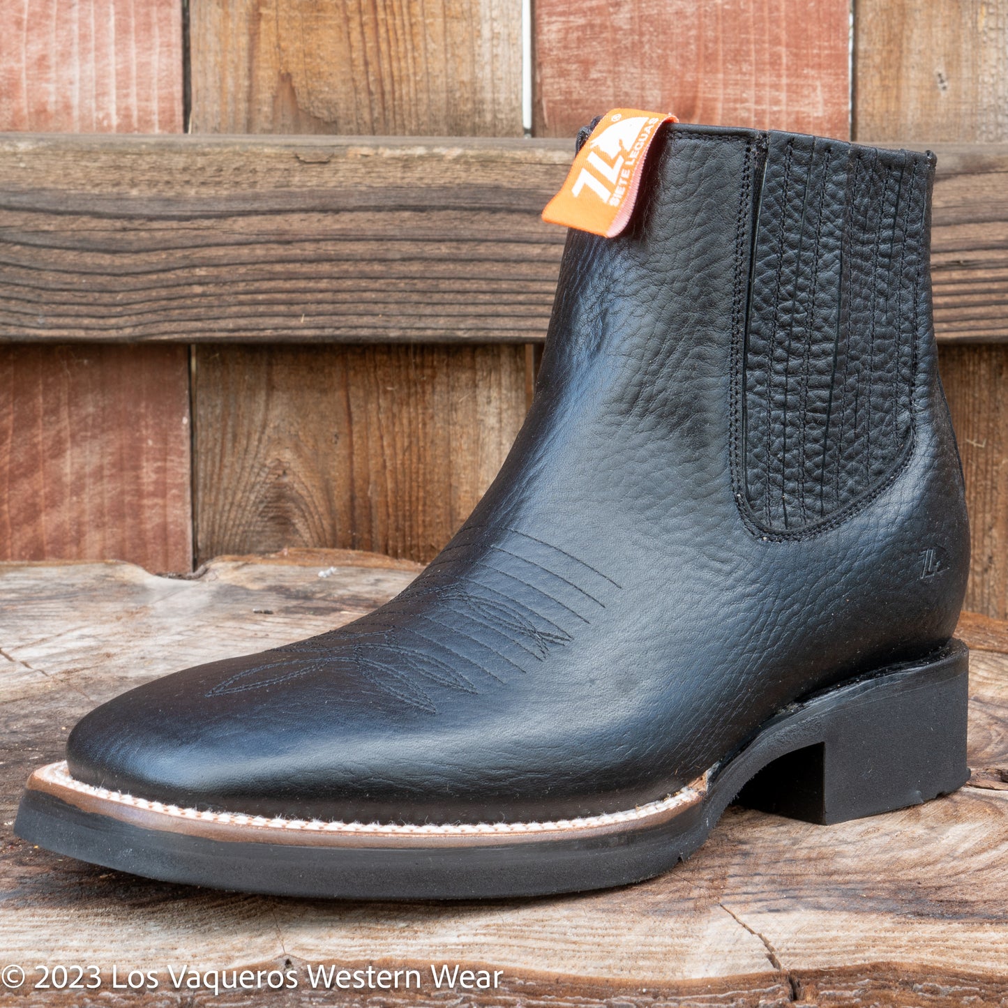 Siete Leguas Men's Bull Fight Rodeo Boot Black