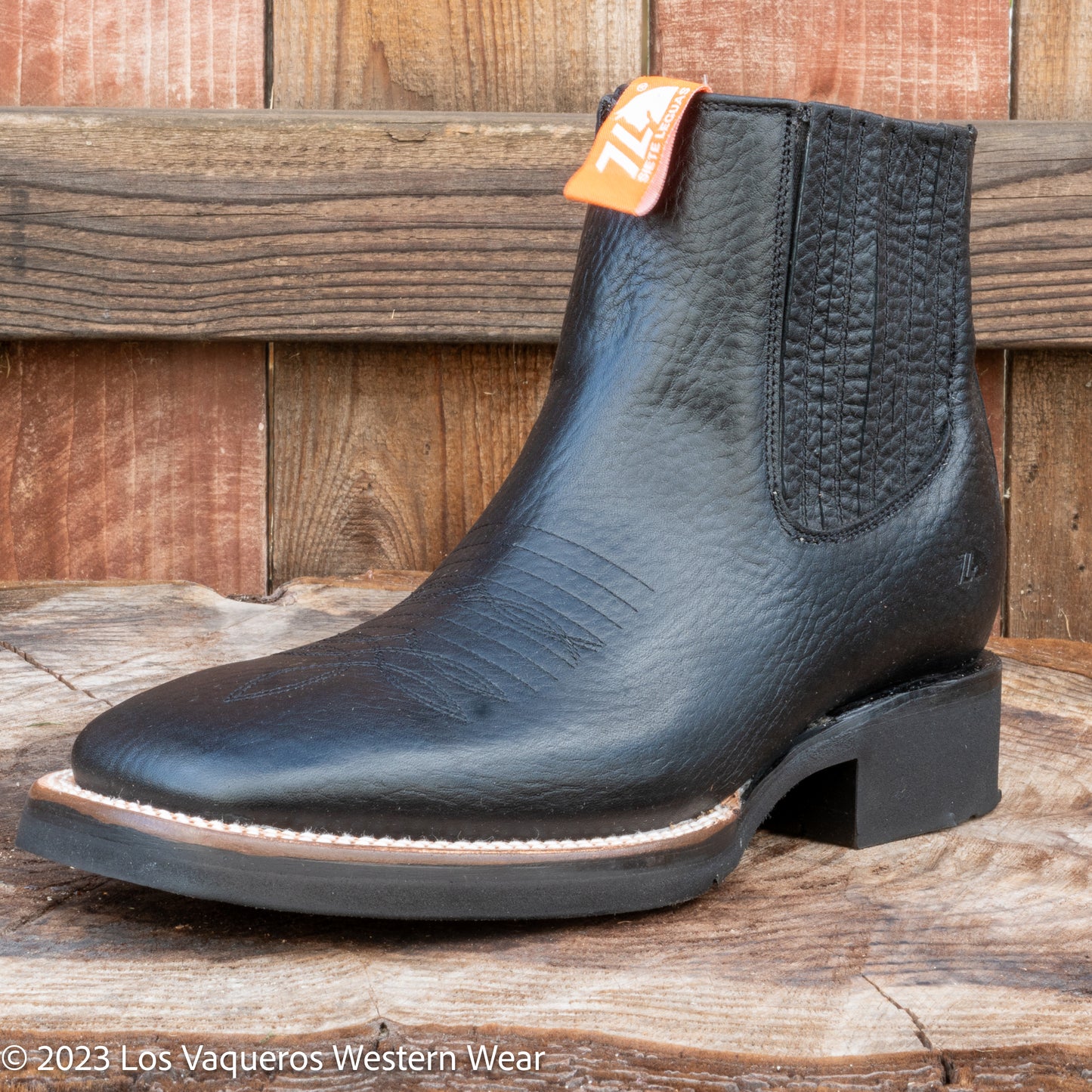 Siete Leguas Men's Bull Fight Rodeo Boot Black