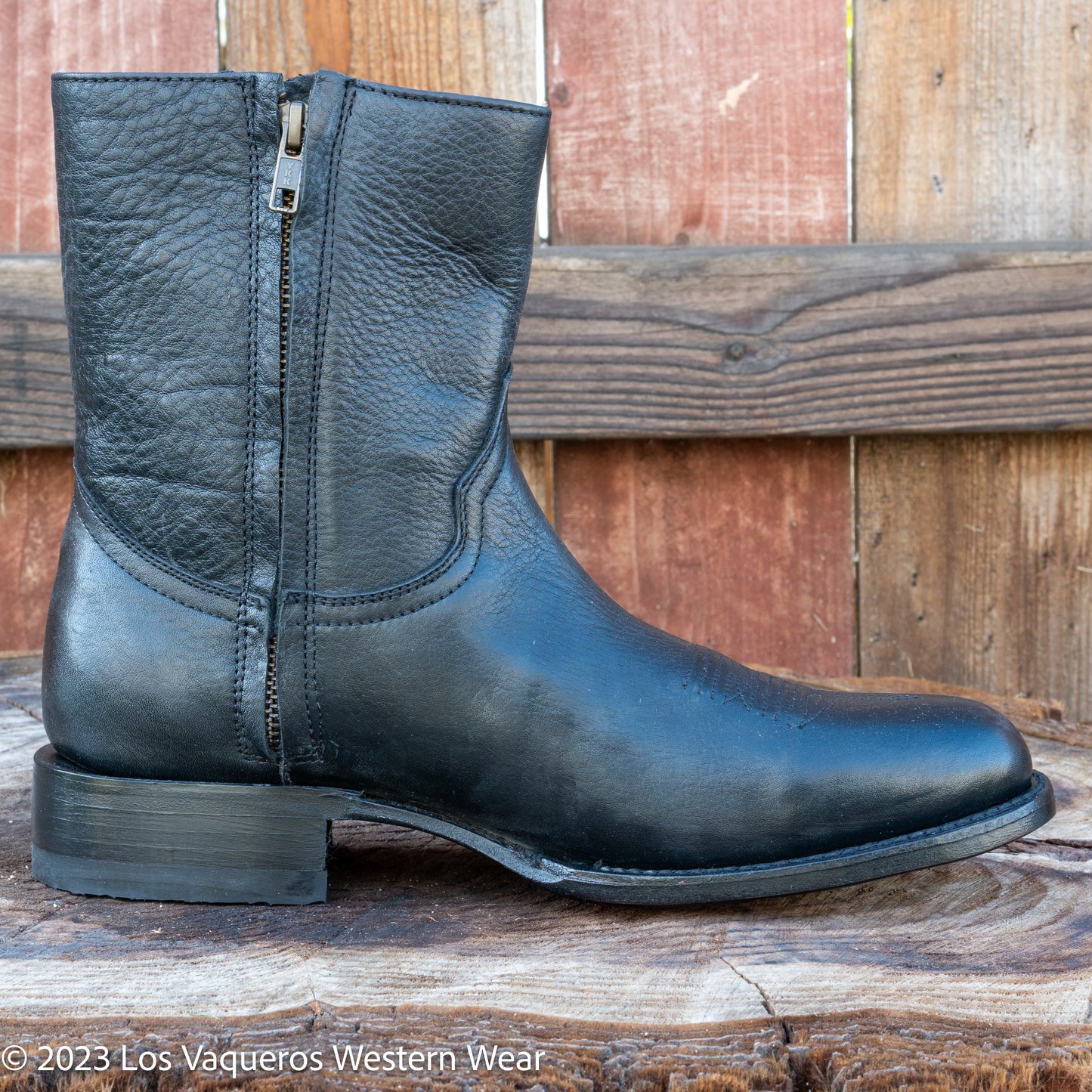 Siete Leguas Bota Montana Con Cierre Para Hombre, Color Negro