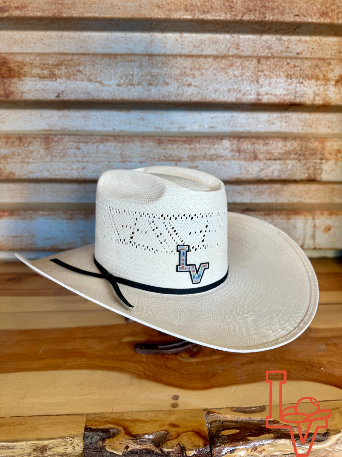 Rodeo King Cross Straw Hat Regular Crown White