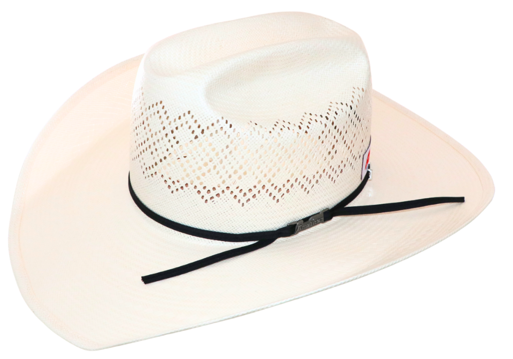 American Hat Company Straw Hat Regular Crown Spider White