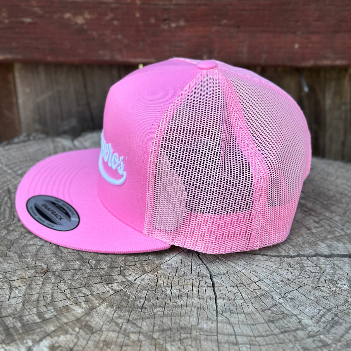 Los Vaqueros LV Signature Snapback Flat Brim Pink