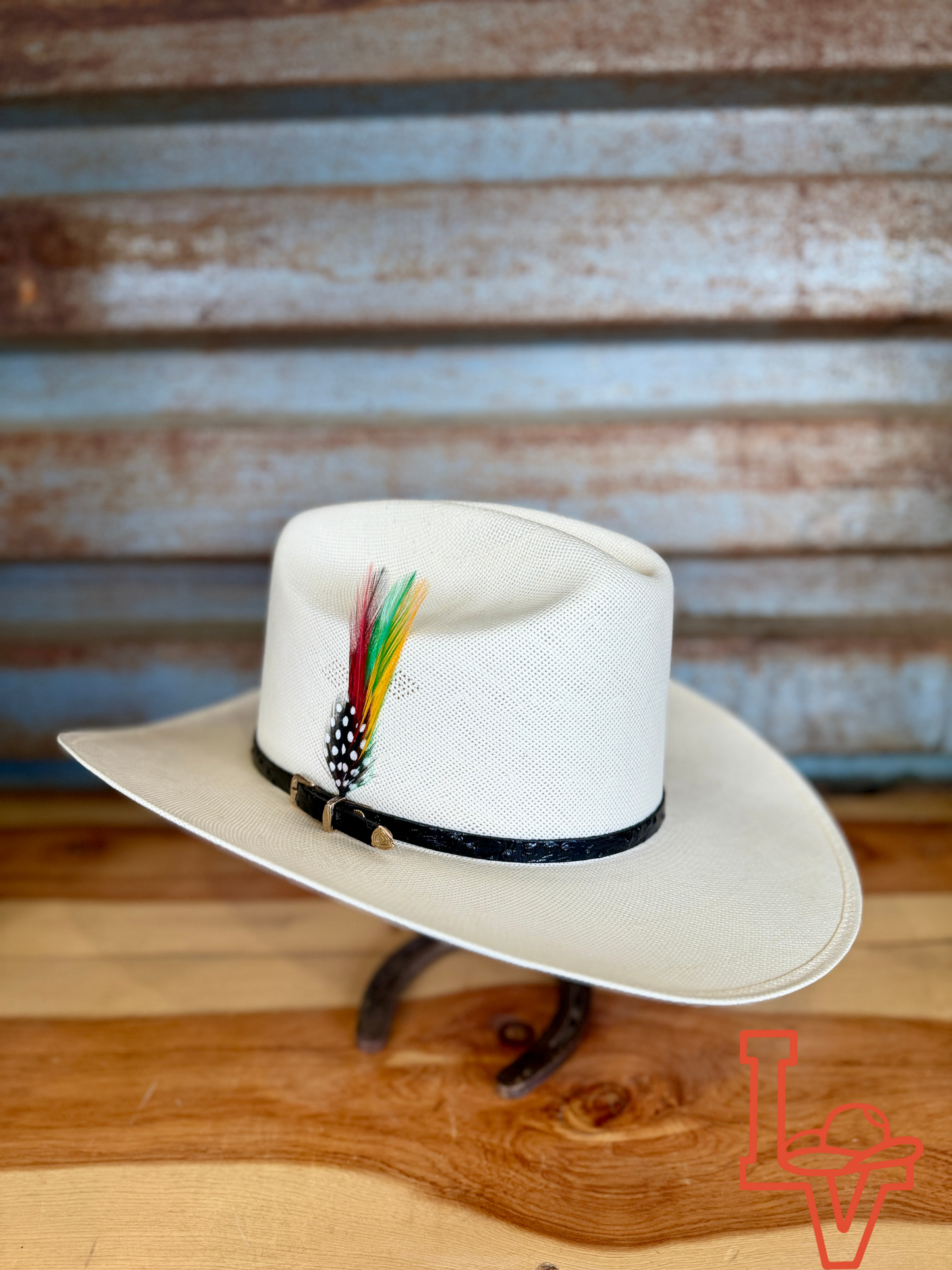Los Vaqueros Fine Straw Hat Regular Crown 1,000X Al Millon White Estilo Sinaloa