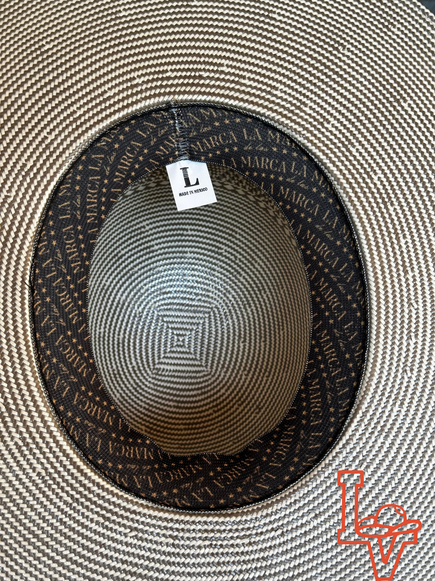 Los Vaqueros Kids Straw Hat Open Regular Crown Smoky Hill Grey White