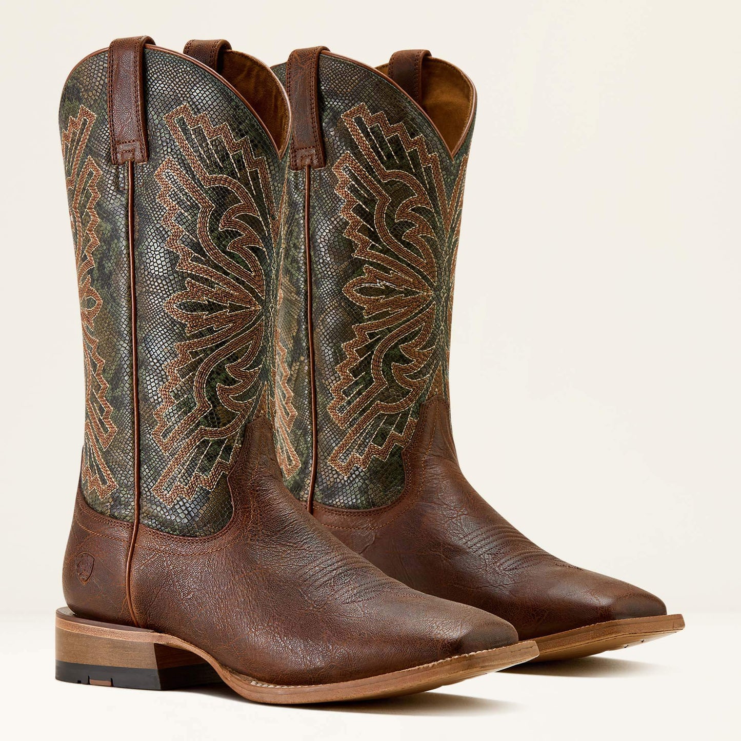 WARM COGNAC|VINTAGE SNAKE PRINT