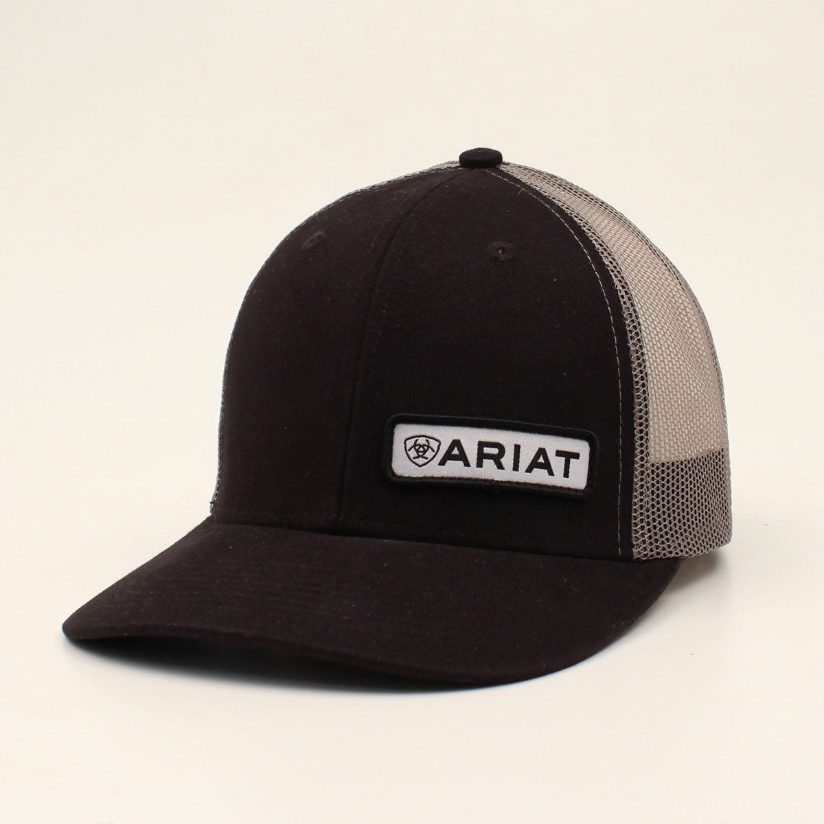 Ariat Men's Snap Back Signature Logo Patch on Front Black