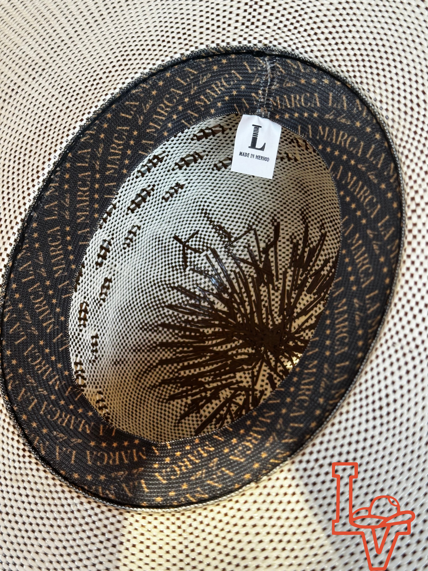 Los Vaqueros Kids Straw Hat Open Regular Crown Bangora Conley Brown White